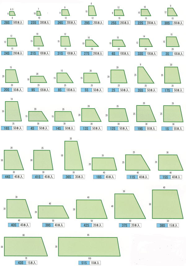 乾産業 スーパー目地棒 片テーパー 13S W：30×20×20 L=2M 入数：50個入