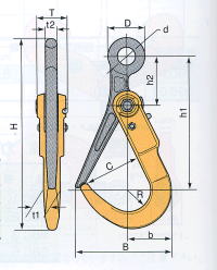 スーパーロックフック寸法図